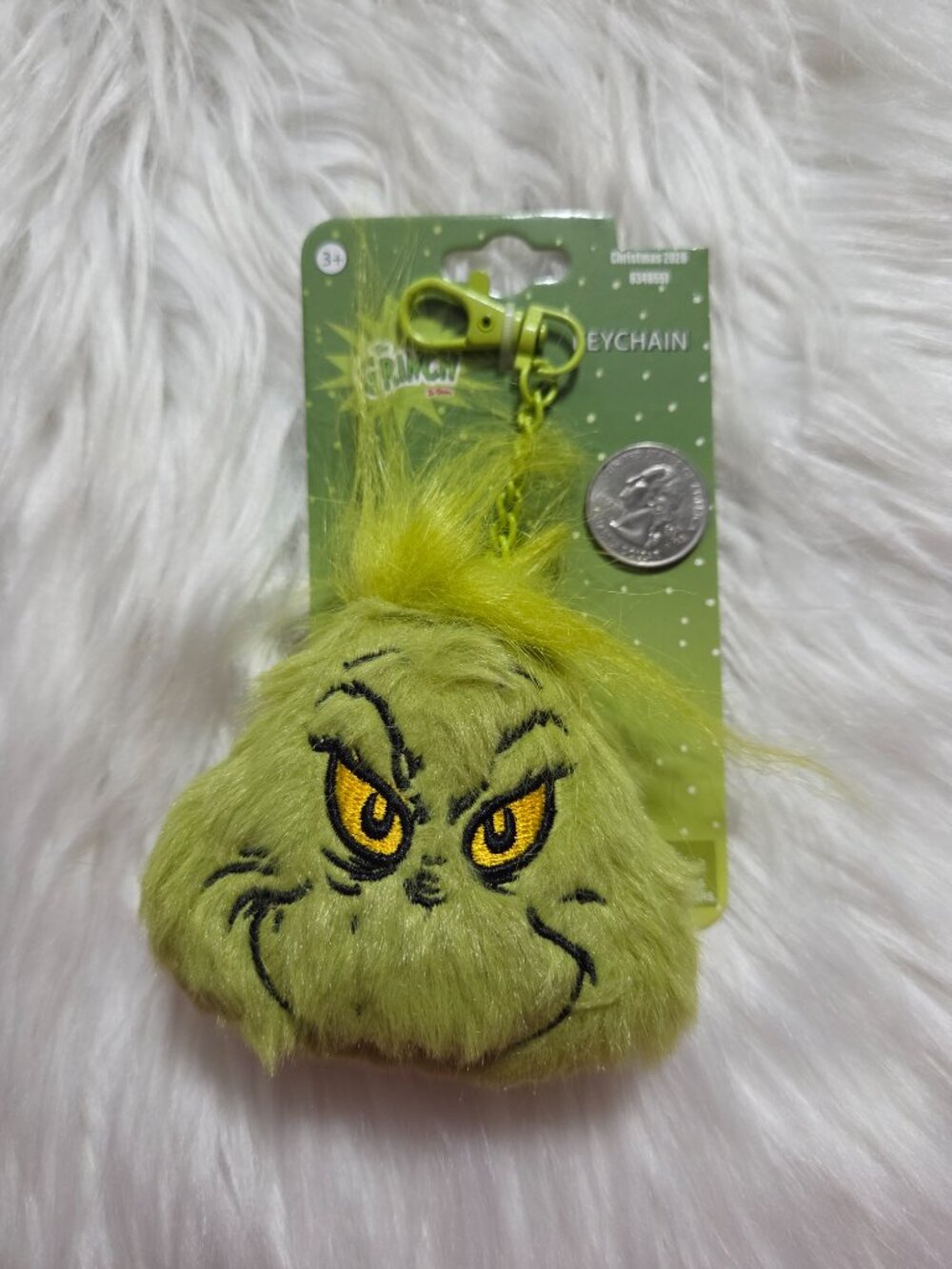 Grinch Plush Keychain - Picture 3 of 5